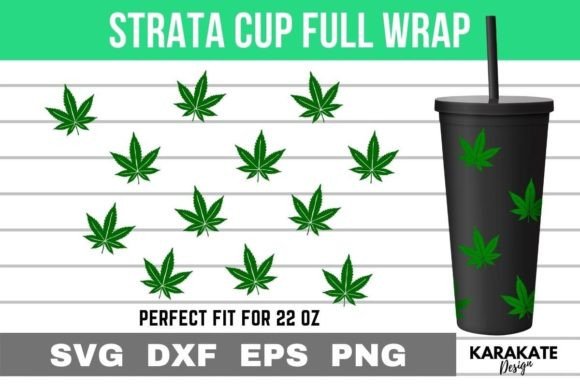 Cannabis, 22 Oz Strata Cup Wrap SVG