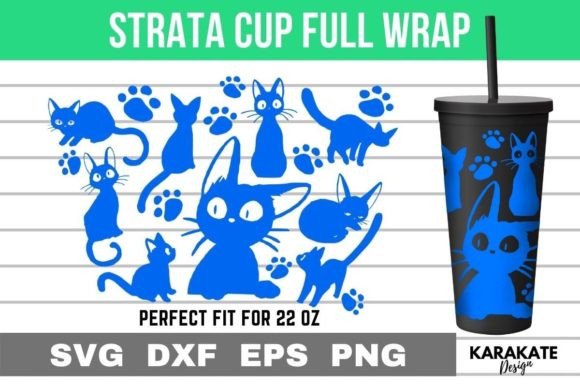Cats, 22 Oz Strata Cup Wrap SVG