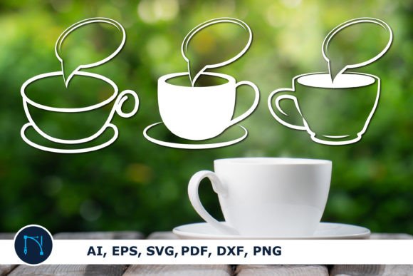 Cricut Cute Coffee Cup Layer SVG Bundle