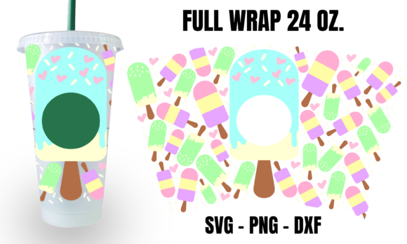 Fun Ice Cream Starbucks Cup Wrap Svg