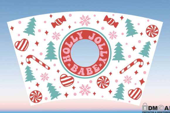Jolly Babe Christmas 24oz Cup Wrap SVG
