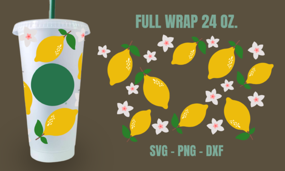 Lemon Starbucks Cup Wrap Svg