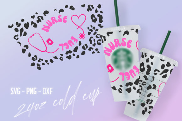 Nurse Fuel Venti Cold Cup Template SVG