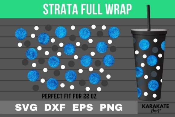 Polka Dot, 22 Oz Strata Cup Wrap SVG