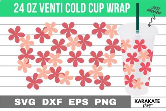 Spring Pink Venti Cup Wrap SVG