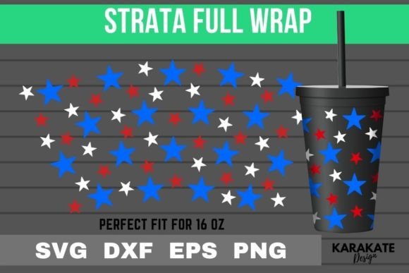 Star, 16 Oz Strata Cup Wrap SVG