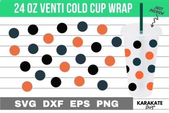 The Dots – 24 Oz Venti Cup Wrap SVG
