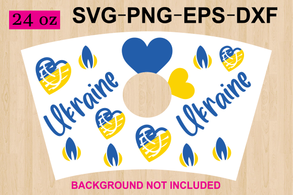 Ukrsine Starbucks Cup Wrap SVG