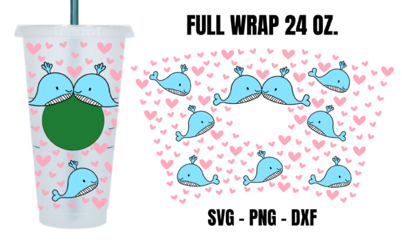 Whale Lover Starbucks Cup Wrap SVG