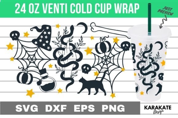 Witchy Vibes – 24 Oz Venti Cup Wrap SVG